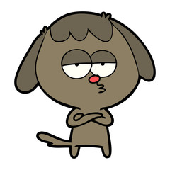 cartoon bored dog