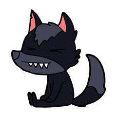 angry wolf cartoon