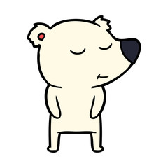 happy cartoon polar bear