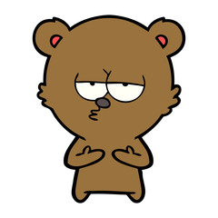 bored bear cartoon