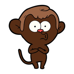 cartoon hooting monkey