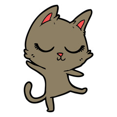 calm cartoon cat