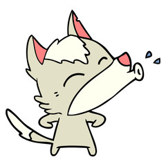 howling wolf cartoon