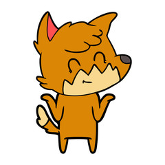 cartoon happy fox