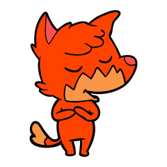 friendly cartoon fox