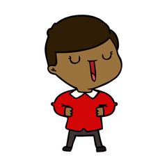 cartoon happy boy