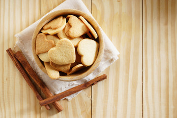 cookies in the form of heart.