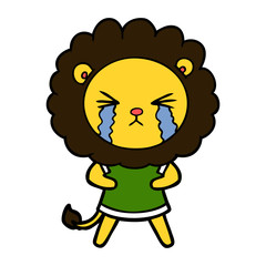 cartoon crying lion