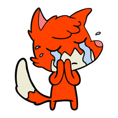 crying fox cartoon