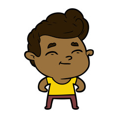happy cartoon man