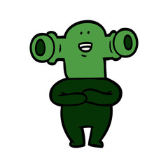 friendly cartoon alien