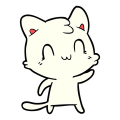 cartoon happy cat