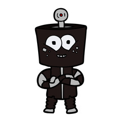 happy cartoon robot