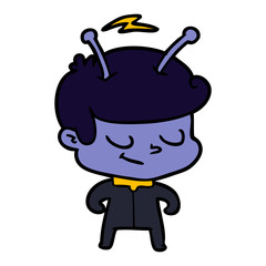 friendly cartoon spaceman