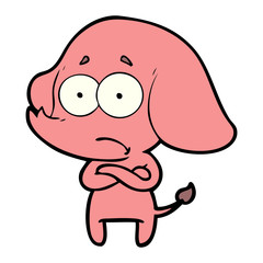 cartoon unsure elephant