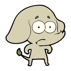 cartoon unsure elephant