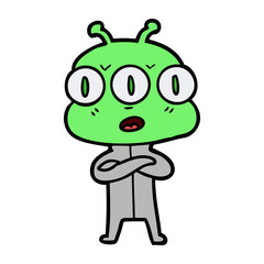 cartoon three eyed alien