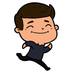 happy cartoon man