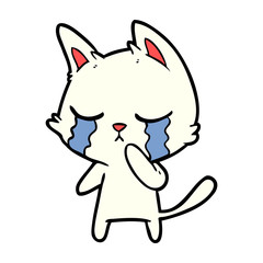 crying cartoon cat