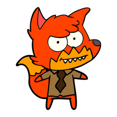 cartoon grinning fox