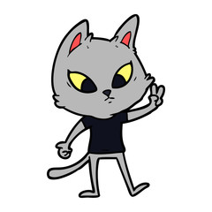 confused cartoon cat