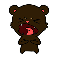 angry cartoon bear