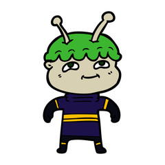 friendly cartoon spaceman