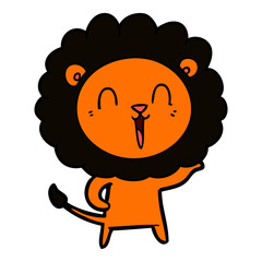 laughing lion cartoon
