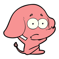 cartoon unsure elephant