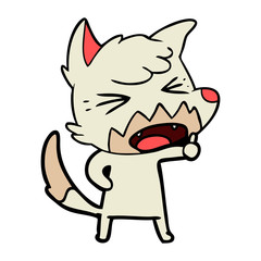 angry cartoon fox