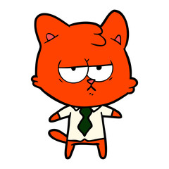 bored cartoon cat