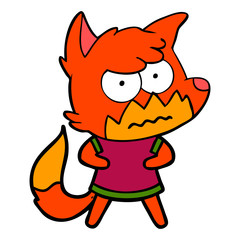 cartoon annoyed fox