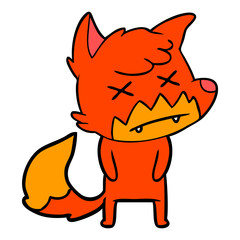 cartoon dead fox