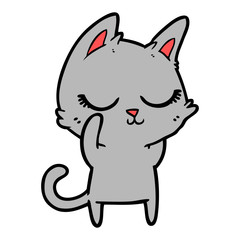 calm cartoon cat