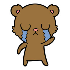 crying cartoon bear