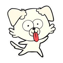 cartoon dog with tongue sticking out