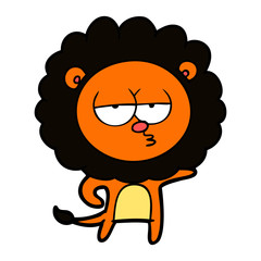 cartoon bored lion
