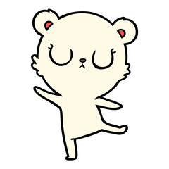 Fototapeta premium peaceful cartoon polar bear