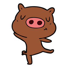 cartoon pig dancing