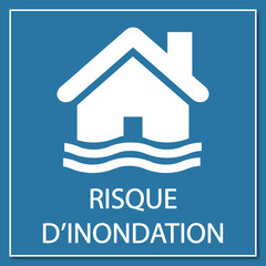 Logo risque d'inondation.