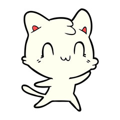cartoon happy cat
