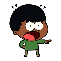 cartoon shocked man pointing