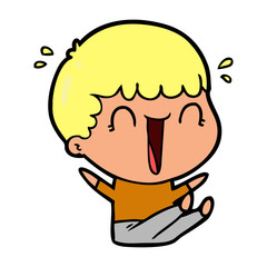 laughing cartoon man