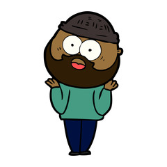cartoon bearded man