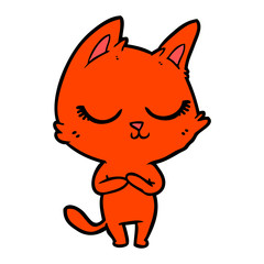 calm cartoon cat