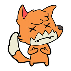 cartoon cross eyed fox