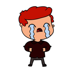 cartoon man crying