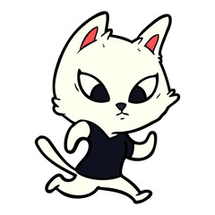 confused cartoon cat