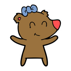 female bear cartoon