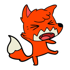 angry cartoon fox
